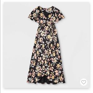 Black Floral Maternity Dress